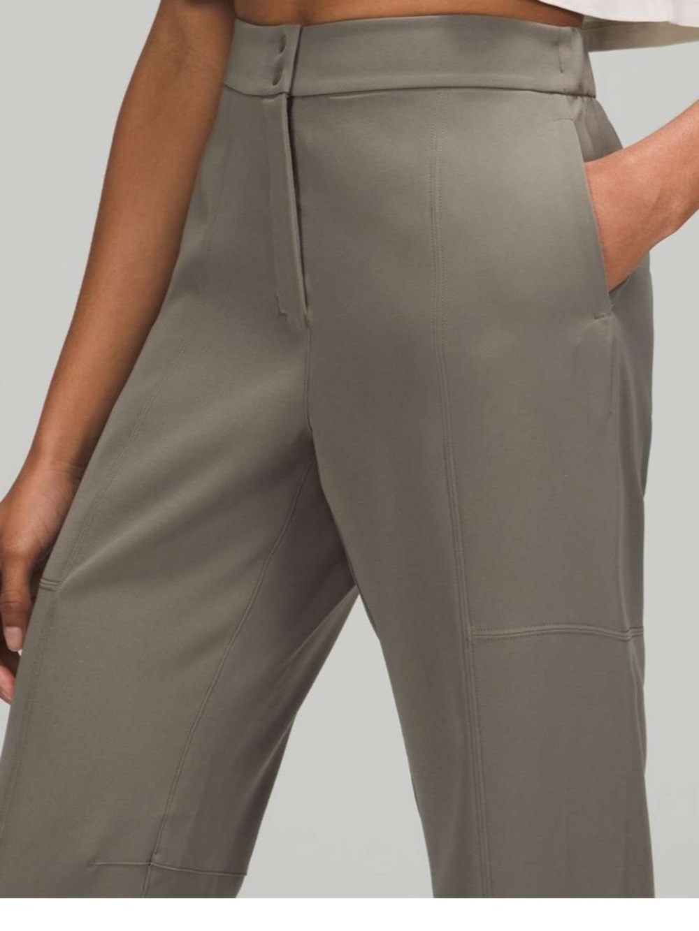 Lululemon Dynamic Days Travel Pant Grey Sage Size 26 Comfy Quick Dry Sleek Casua - Picture 4 of 9